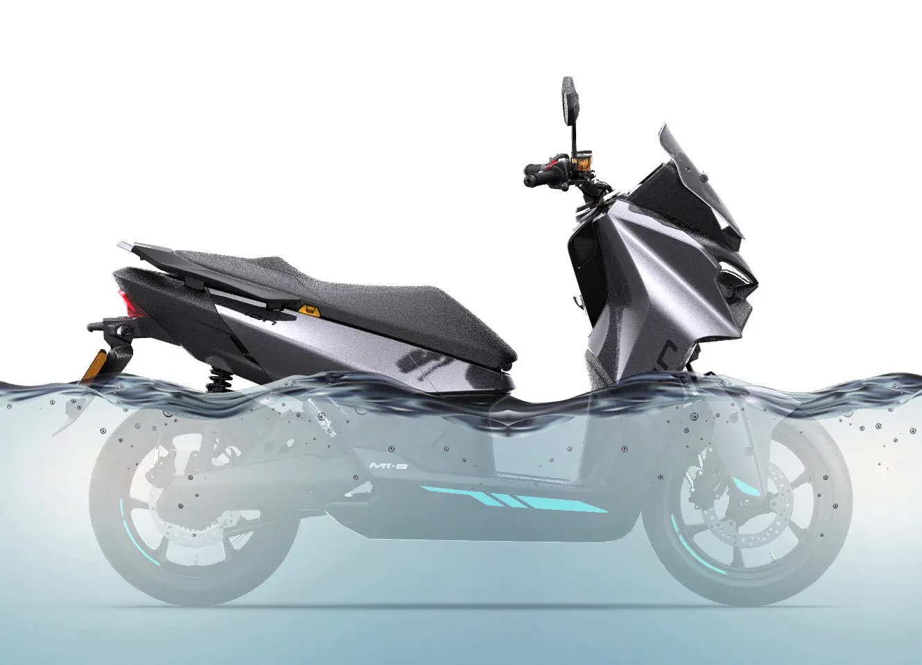M1-S prepared for wet-weather city riding